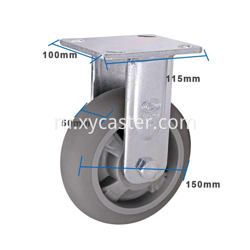 6 Inch Fixed Tpr Caster